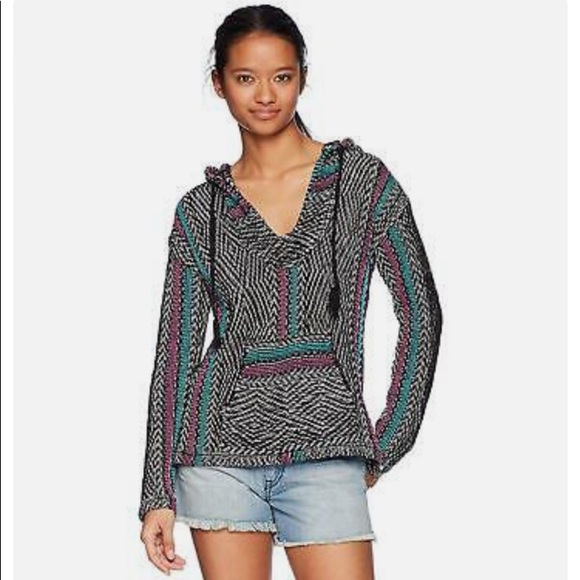 Rip Curl Tops - Rip Curl Women's Black Sands Poncho Charcoal MEDIUM